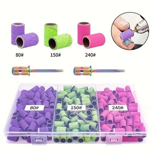 Sanding Bands for Nail Drill Set (80# / 150# / 240#)