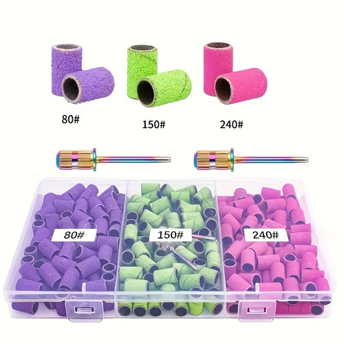Sanding Bands for Nail Drill Set (80# / 150# / 240#)