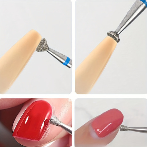3pcs Diamond Cuticle Removal Bits with 3/32" Shank