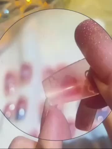 New Year, Christmas, Winter Snowflake with Flowers Press-On Nails