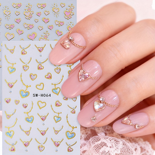 2pcs of love nail art stickers