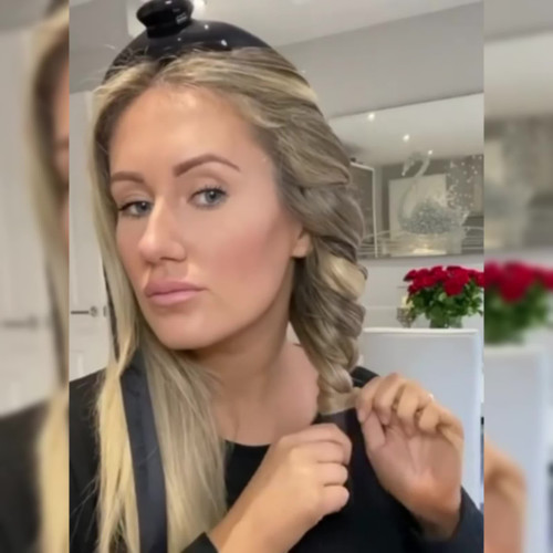 Minimalist fabric hair curler with bow detail