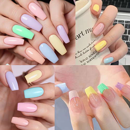 LILYCUTE Gel Nail Polish Set 6pcs – Nude & Pink Semi-Permanent Colors