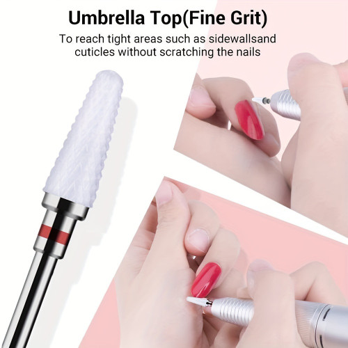 5pcs Nail Drill Bit Set – Ceramic Safety Head