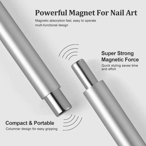 3D Cat Eye Nail Magnet Tool with Round Steel Bead