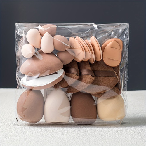 Complete Makeup Tool Set (22 Brushes + Sponges & Puffs)