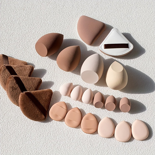 Complete Makeup Tool Set (22 Brushes + Sponges & Puffs)