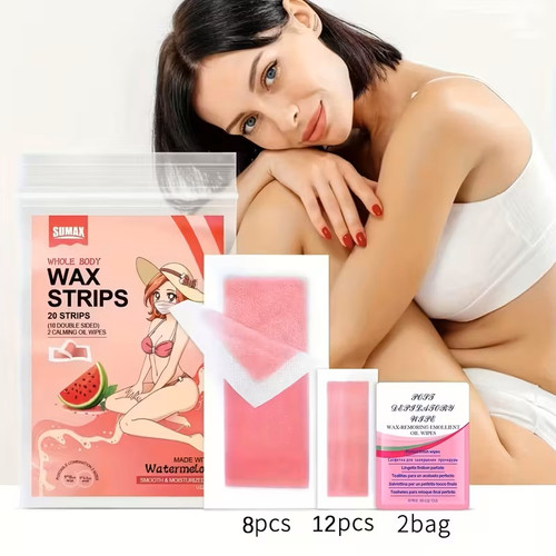 Gentle wax strips for hair removal