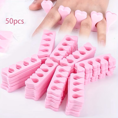 50pcs Soft Pink Finger & Toe Separators