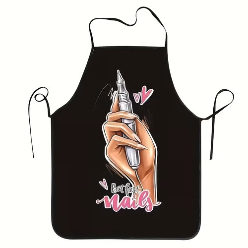 Nail Art Design Printed Apron for Nail Technicians