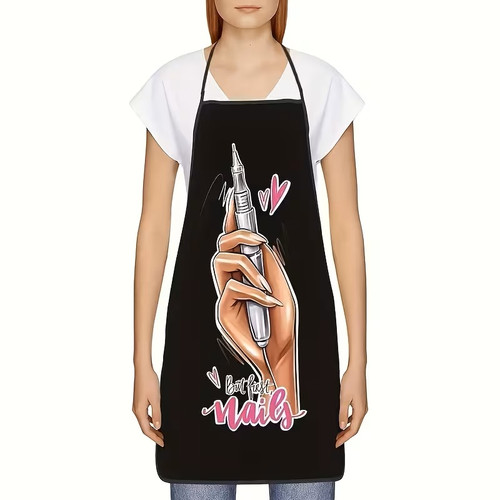 Nail Art Design Printed Apron for Nail Technicians