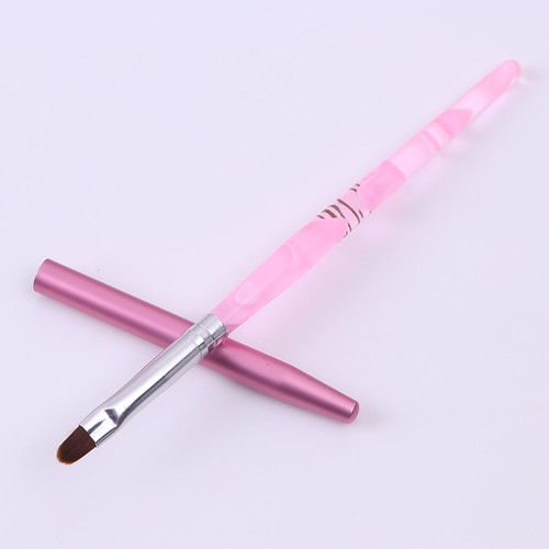 Pink Nail Brush with Cap