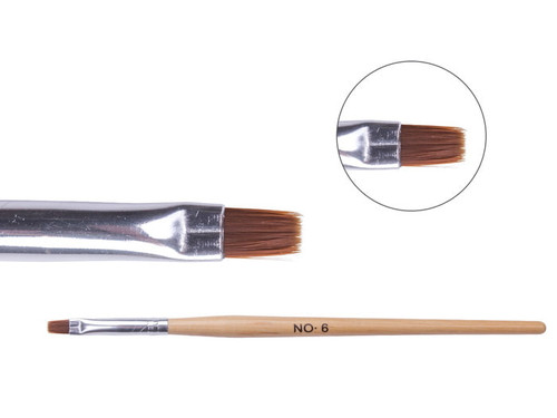 Natural wooden brush for gel – Size No. 6