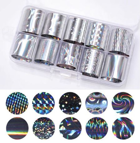 Holographic Transfer Foil – Set of 10 Rolls