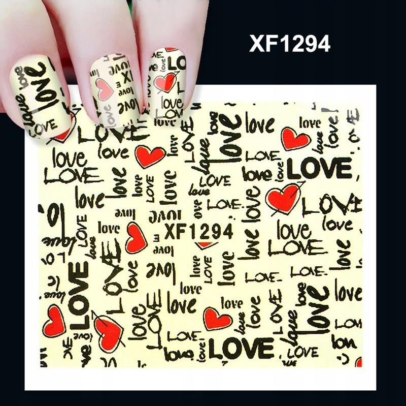 Love Design Nail Art Sticker Decal