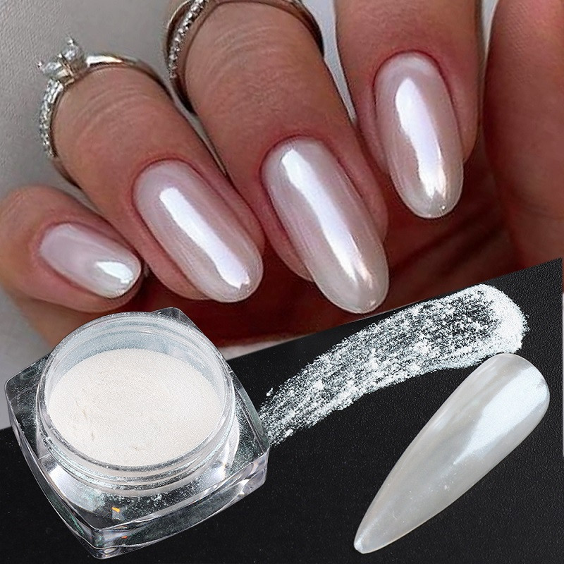 White Chrome Pearl Powder Glitter