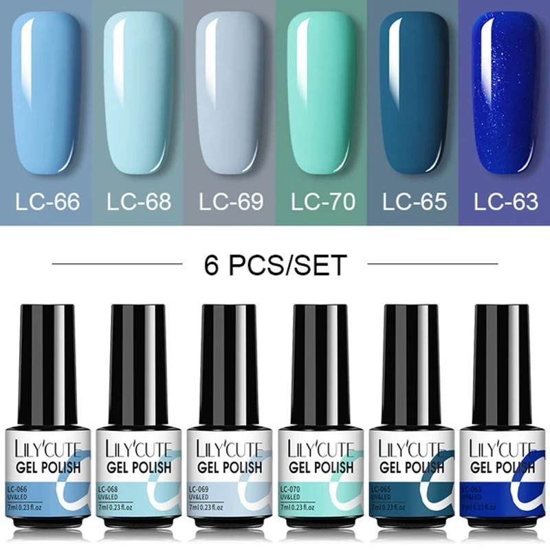 6 Pcs Nail Gel Polish Set (186108)