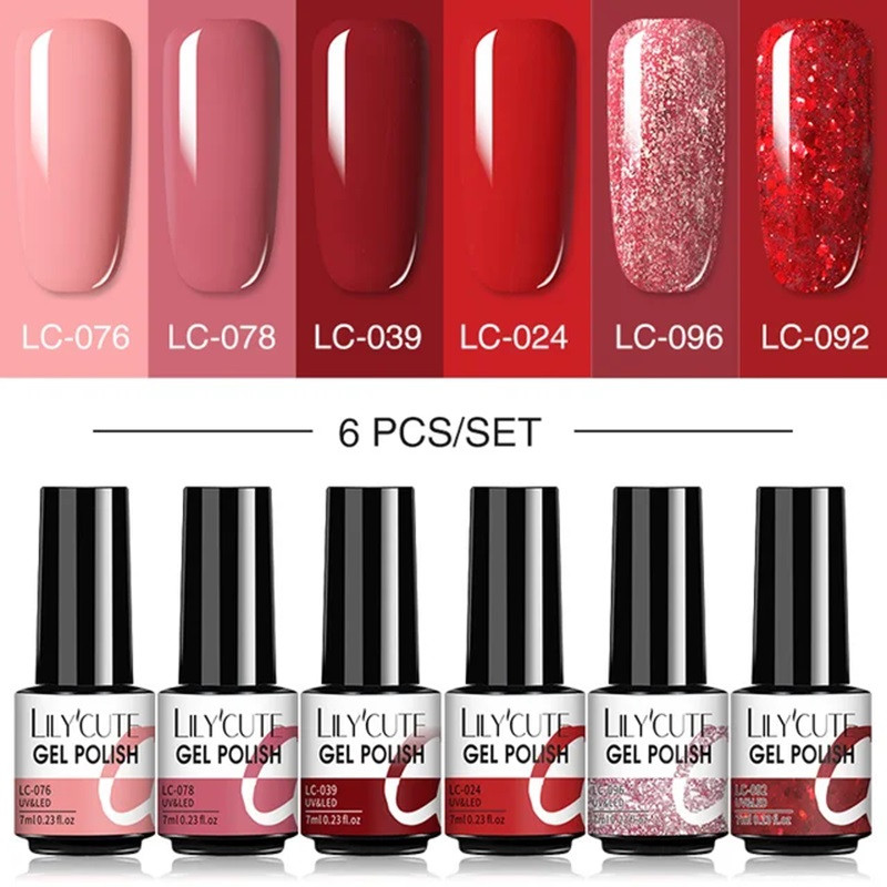 6 Pcs Nail Gel Polish Set (209959)