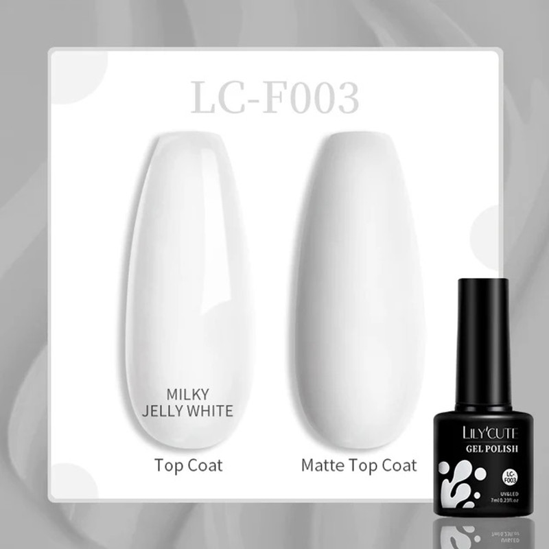 LilyCute Nail Gel Polish 7ml - Color# F003 (Milky White)