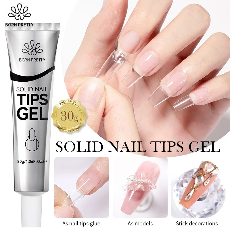 Solid Nail Tips Gel Glue