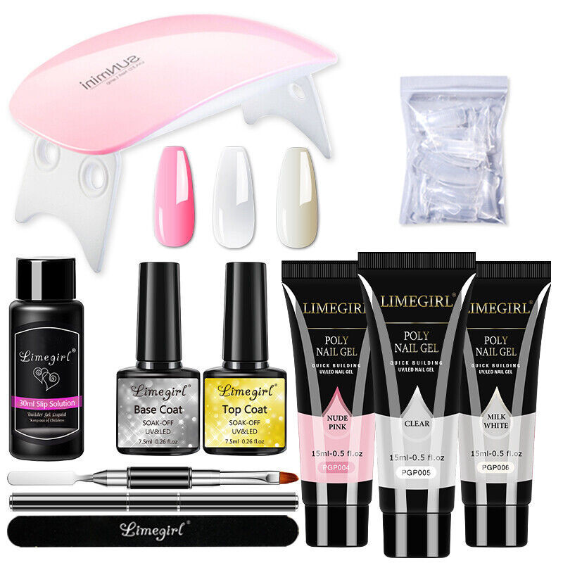 Nail Extension Kit Set with Led Lamp