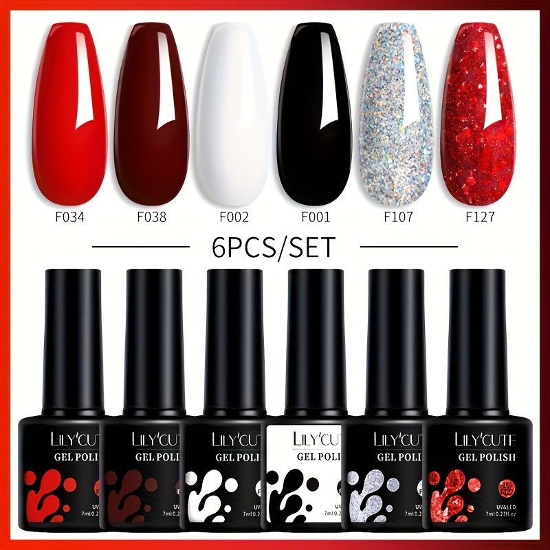LILYCUTE 6pcs/Set Gel Polish (Set 3)