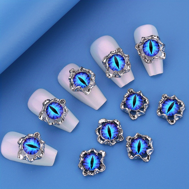 10pcs Retro Eye Ball Nail Charms