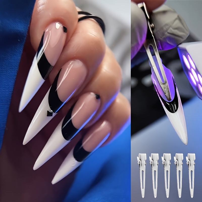 5 Pack French Nail Art Duckbill Positioning Clips