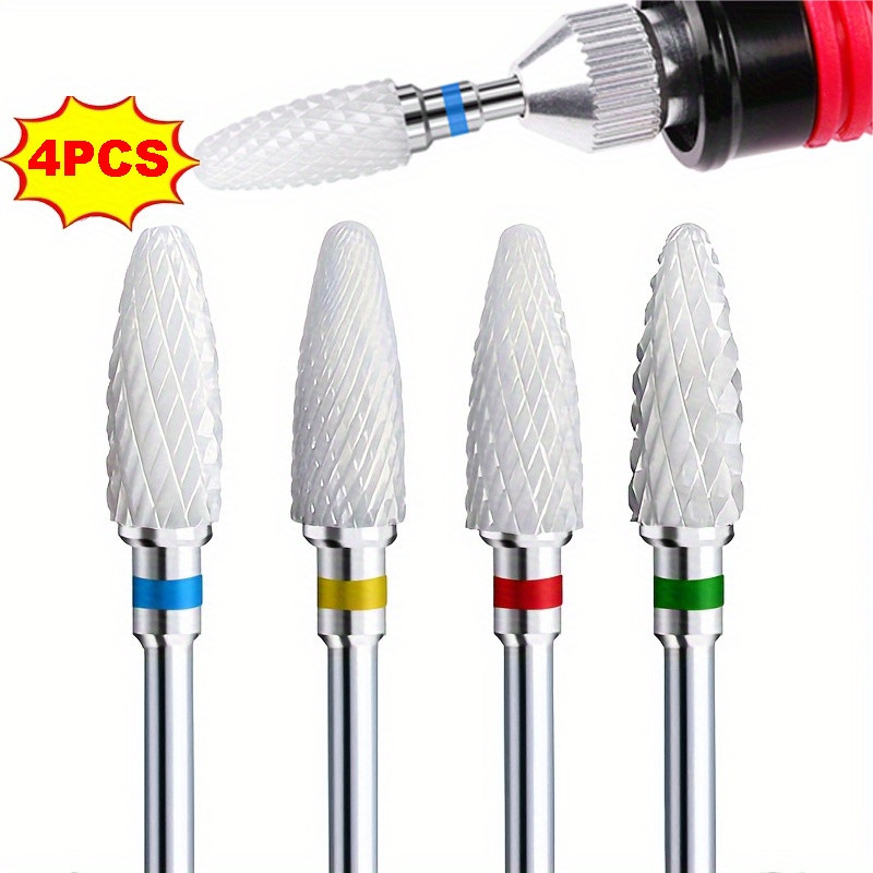 4 PCS Ceramic Nail Drill Bits Set