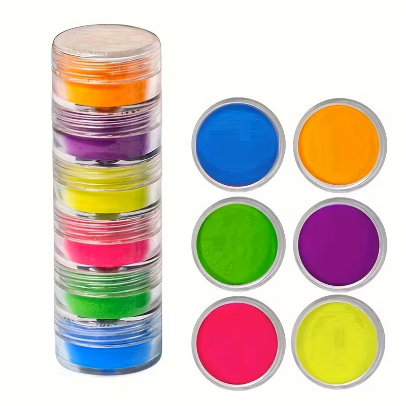 Set of 6 Neon Phosphorescent Powders