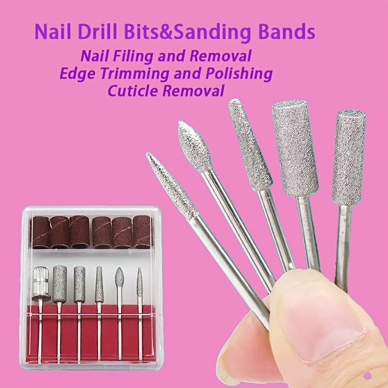 Electric Nail Drill Bit Set 6pcs