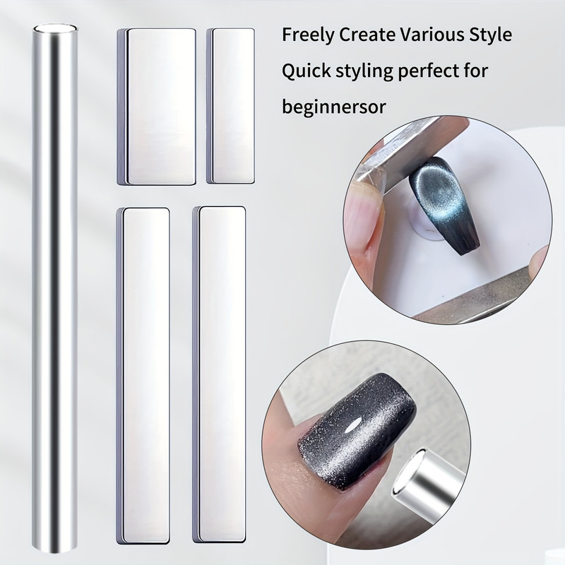5pcs Cat Eye Magnet Suction Nail Art Set