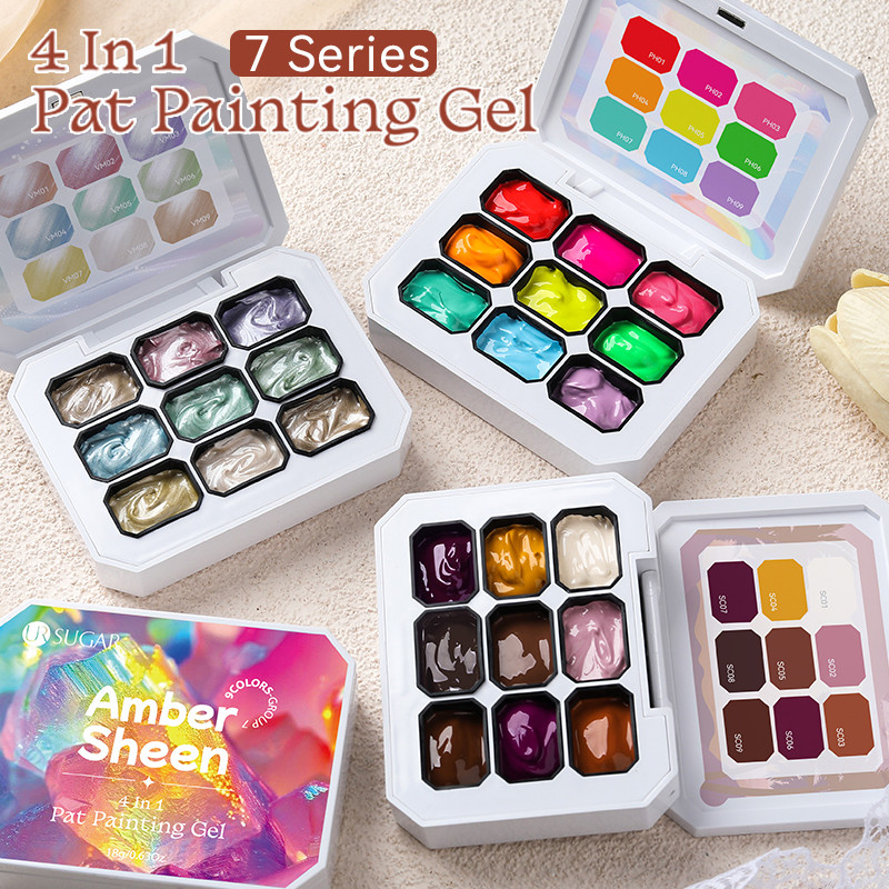 UR SUGAR 9 Color Pat Painting Gel Set