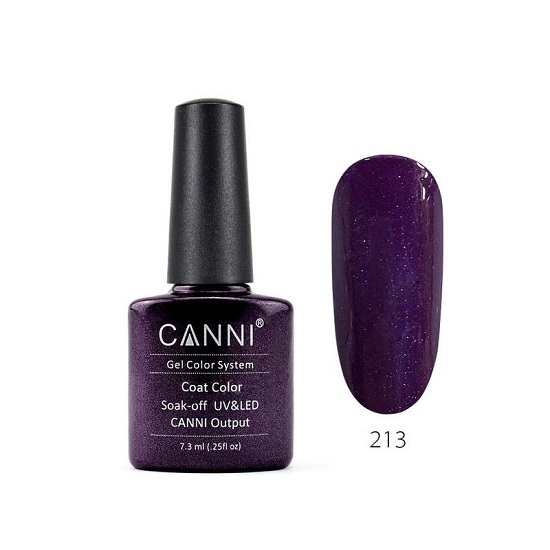 Deep Purple Pearl 7.3 ml - Color #213, Canni gel polish 7.3 ml uv led ...