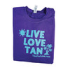 Purple Sweatshirt with Teal Glitter Lettering