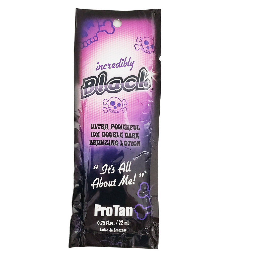 Pro Tan Incredibly Black 10X Double Dark Bronzing Lotion- .75 oz. Packet