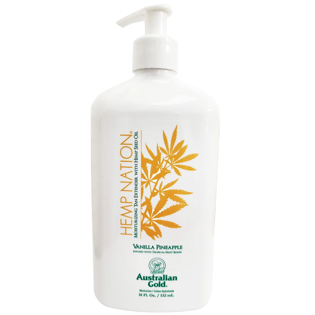 Australian Gold HEMP NATION VANILLA PINEAPPLE Tan Extender - 18 oz.