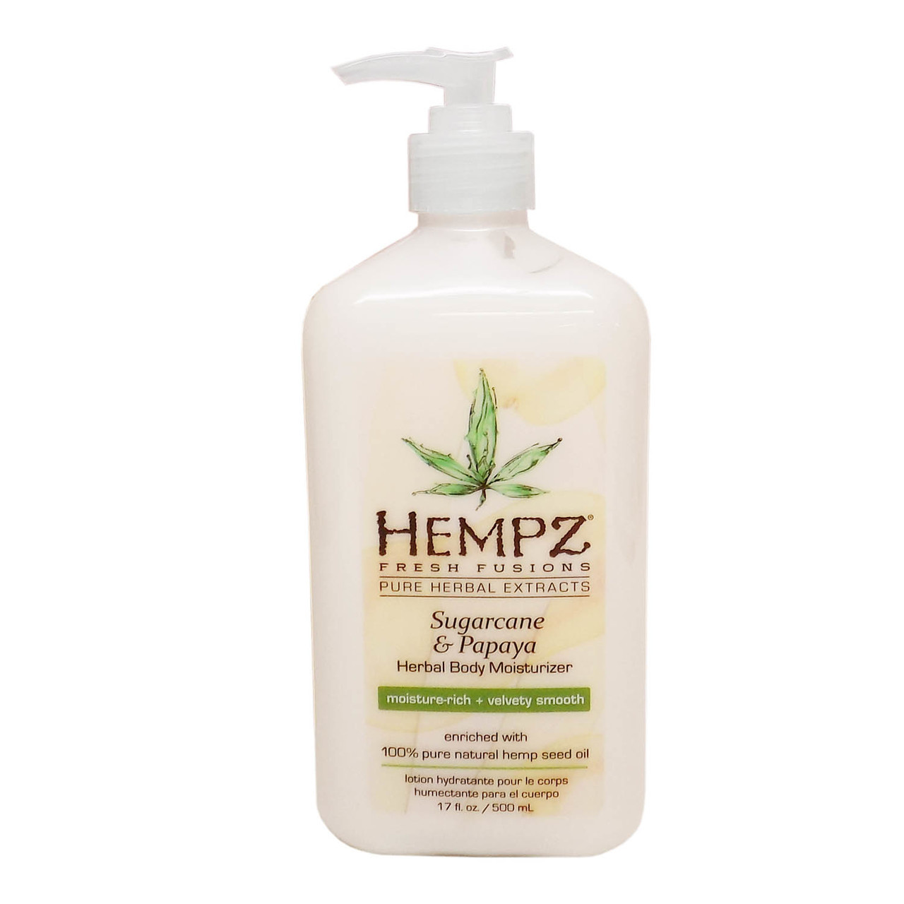 Hempz SUGARCANE & PAPAYA Herbal Body Moisturizer - 17 oz.