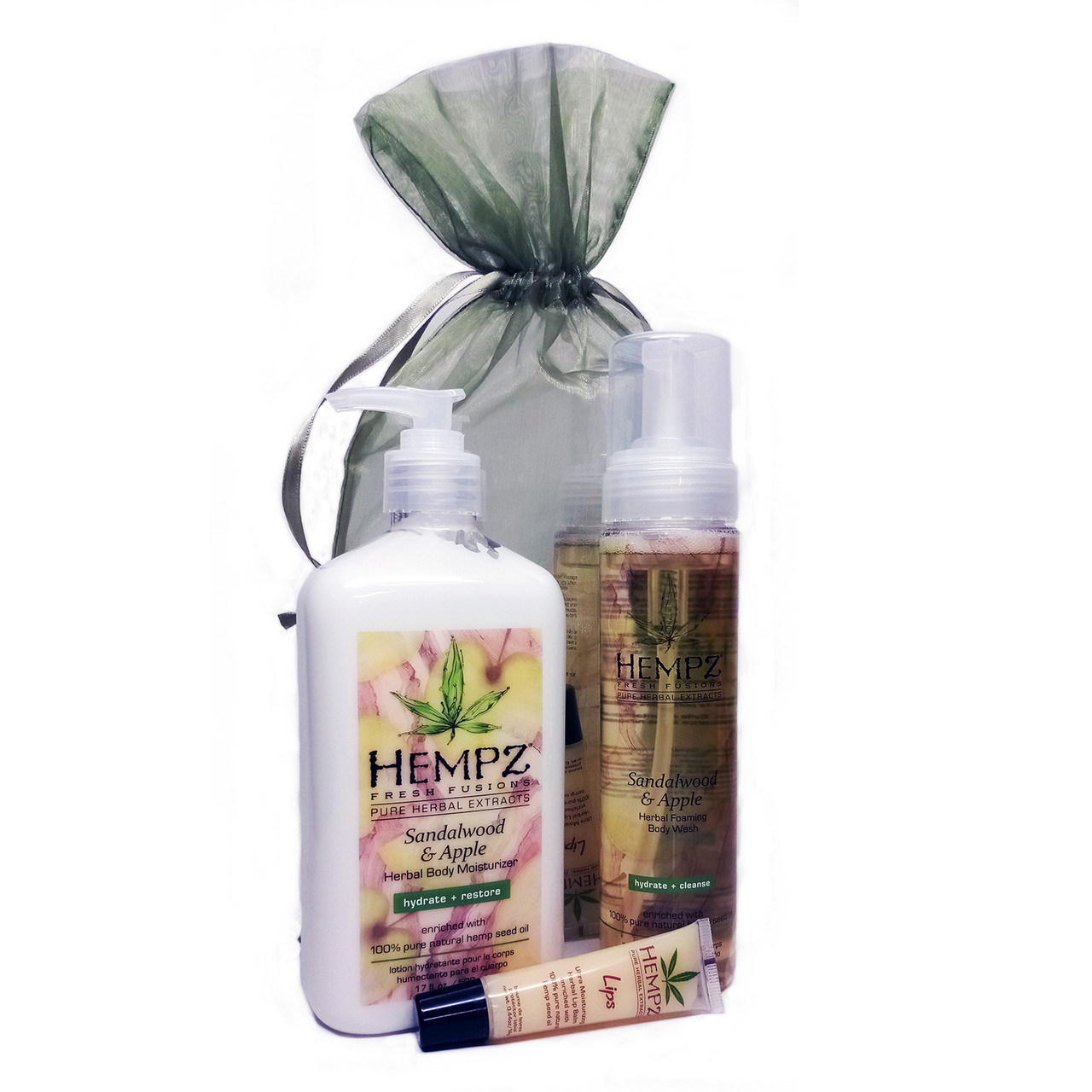 Hempz SANDALWOOD Bath & Body Gift Set - 3 pc.