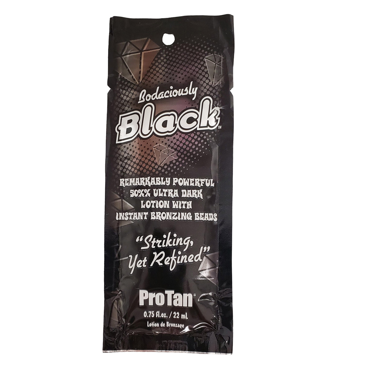 Pro Tan BODACIOUSLY BLACK 50XX with Bronzing Beads- .75 oz. Packet