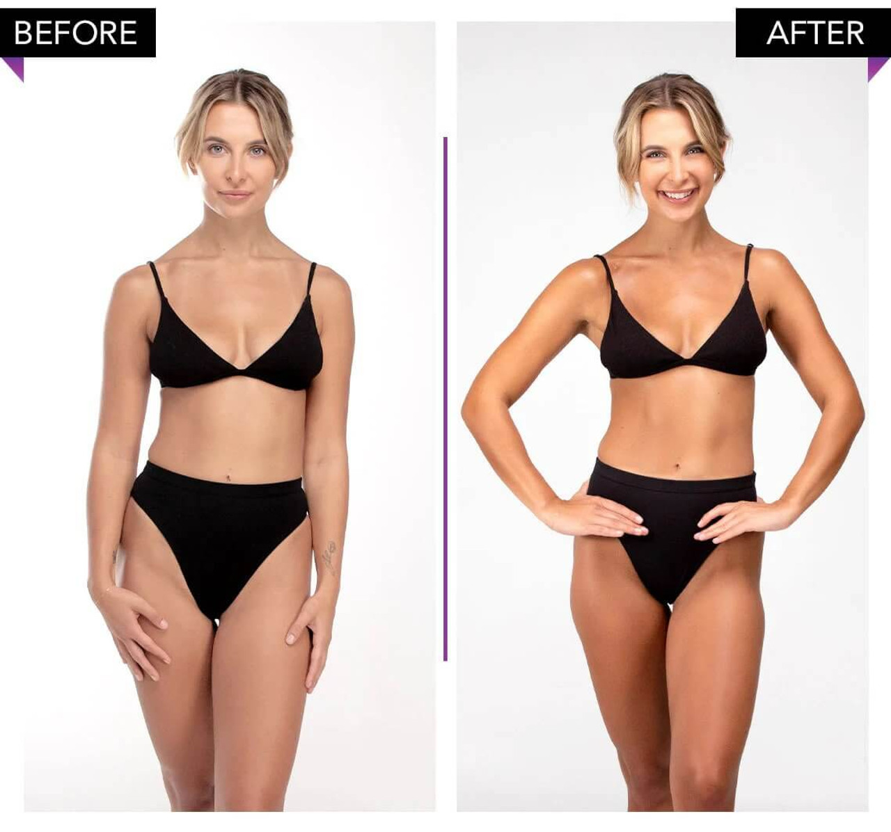 Norvell Self-Tanning Water Mousse before and after