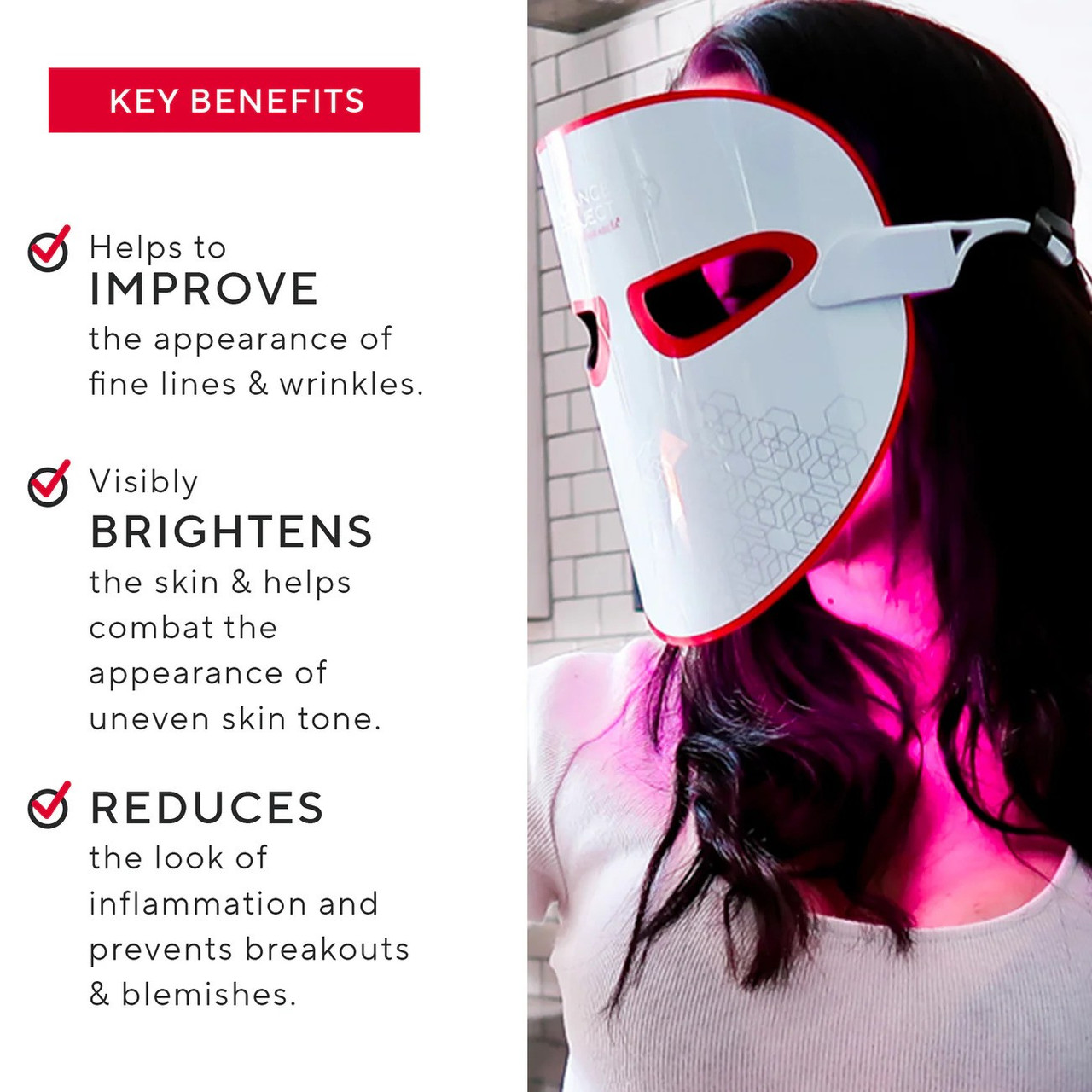 Mirabella Phototherapy 7-Color LED Facial Mask With Near Infrared (with FREE Peptide Face Serum)