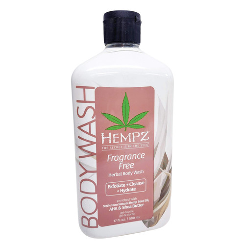 Hempz Fragrance Free Herbal Body Wash 17oz