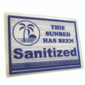 Sanitized Acrylic Bed Sign Blu