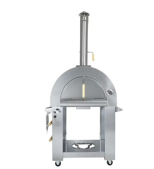 Kokomo 32 Inch Dual Fuel Gas or Wood Fired Stainless Steel Pizza Oven SKU: KO-PIZZAOVEN