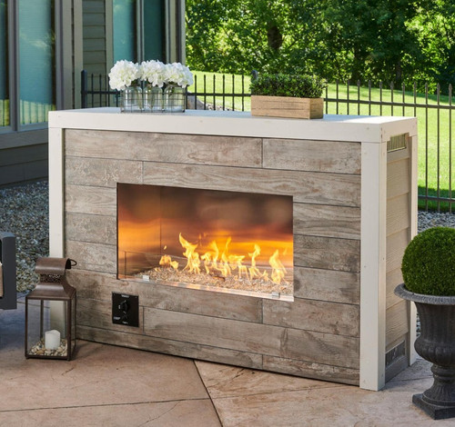 The Outdoor GreatRoom Company 40-Inch Linear Ready-to-Finish Single-Sided Propane Fireplace W/ Manual Ignition