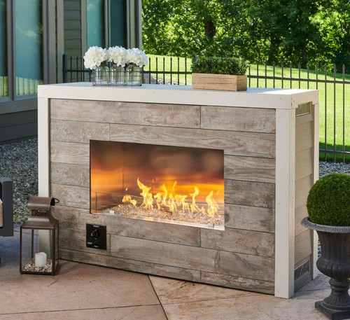 The Outdoor GreatRoom Company 40-Inch Natural Gas Outdoor Linear Ready-to-Finish Single-Sided Gas Fireplace W/ Direct Spark Ignition
