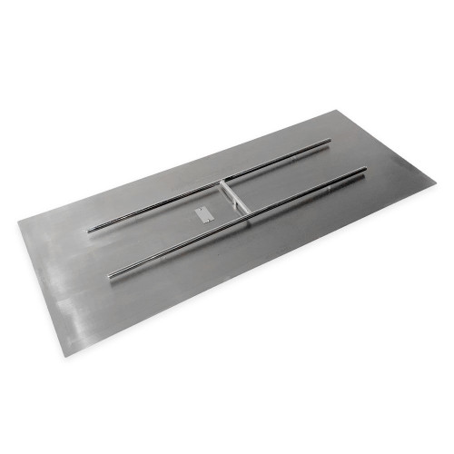 American Fire Products 60" x 24" Rectangular Stainless Steel Flat Pan - SS-RTFP-60