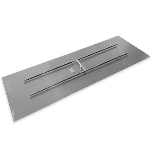 American Fire Products 72" x 24" Rectangular Stainless Steel Flat Pan - SS-RTFP-72