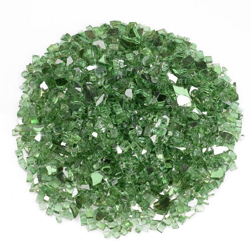 American Fire Glass 1/4" Evergreen Reflective - AFF-EVGRRF-10